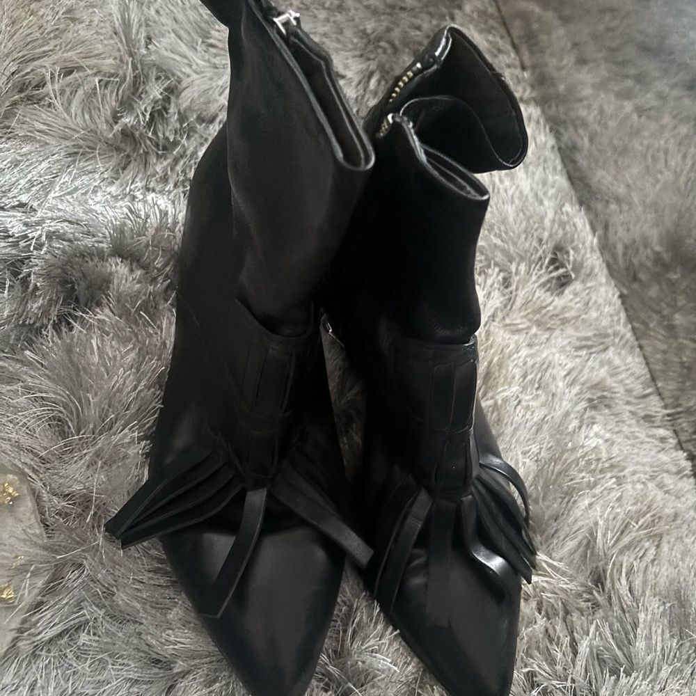 Officine creative dress boots fringe calf high shoes cowboy heels flats classic